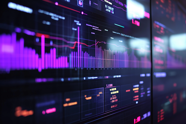 Investitionswachstum und Erfolgsstrategie mit steigenden Kurven und Portfolioanalyse